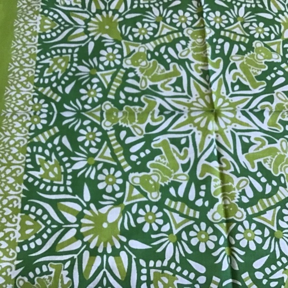 Green n floral dancing bears Grateful Dead bandana NWT - Picture 6 of 7